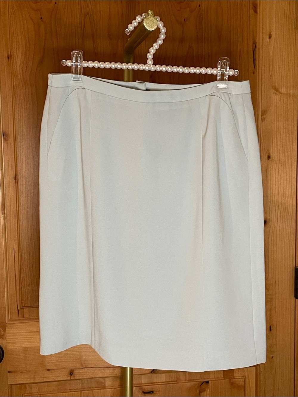 Armani Collezioni Powder Blue Midi A-Line Skirt Size 6